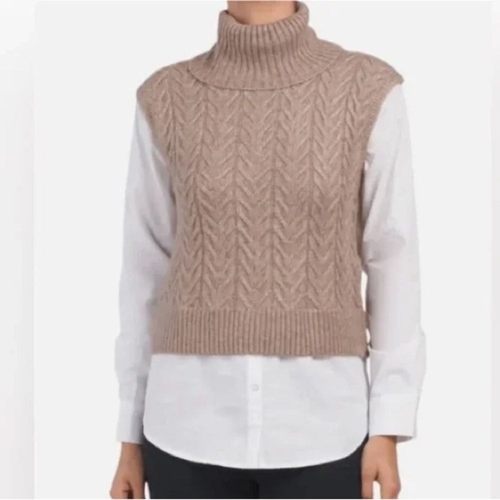 Sincerely Jules Cable Knit Sweater w/ Shirt